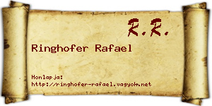 Ringhofer Rafael névjegykártya